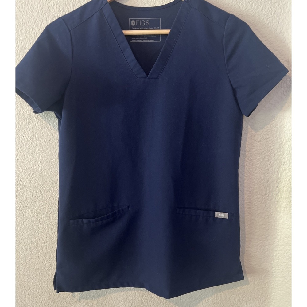Figs Casma Scrub Top NAVY (PO 2723) 3-pocket FW1100 EXTRA EXTRA SMALL